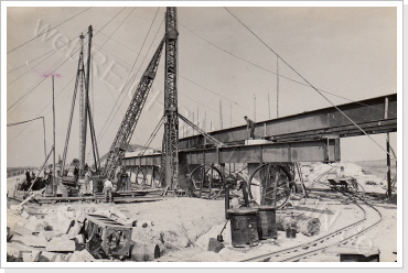 Baustelle Überführung Reichsstraße 7 1937