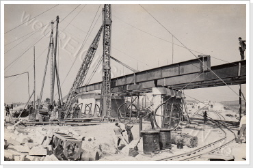 Baustelle Überführung Reichsstraße 7 1937