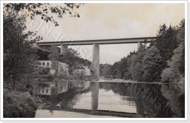 Blick vom Tal auf das Chemnitzer Widerlager 15.10.1938